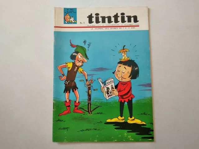 JOURNAL TINTIN n° 905   MADAME SANS GENE (4p) + PUB TINTIN  COUVERTURE COUTANT