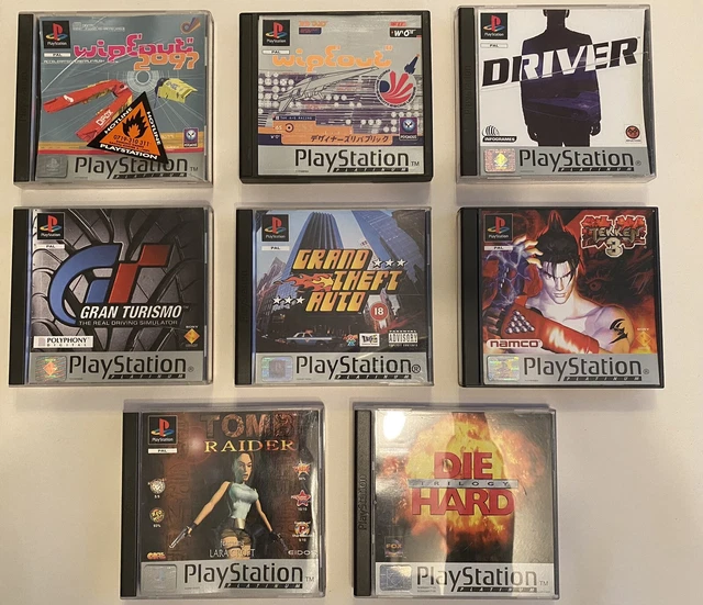 Wipeout Tekken 3 Die Hard Trilogy Tomb Raider GTA Driver Gran Turismo Wipeout 97