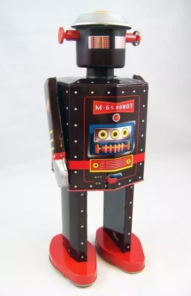 Robot - Robot Marcheur Mécanique en Tôle - M-65 Robot Emergency (St.John Tin Toy 2