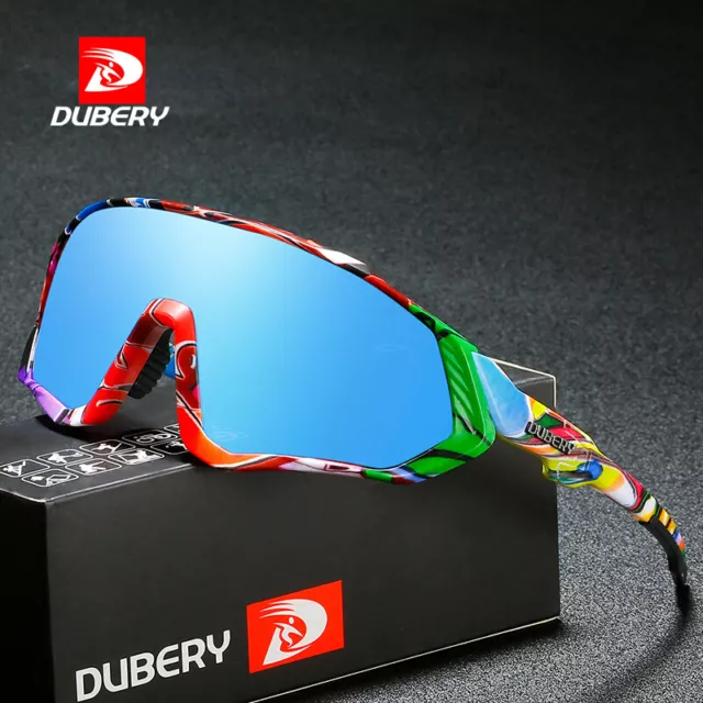 DUBERY Cycling Polarized Sunglasses for Men Women Outdoor Sport Sunglasses UV400