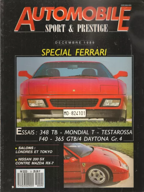 Automobile Sport & Prestige 9 1989 Ferrari 348 Tb Testarossa 365 Gtb/4 Daytona