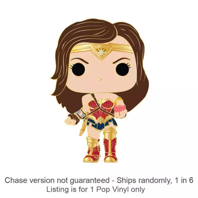 Justice League (2017) Wonder Woman 4" Funko Pop ! Émail Pin Chase Navires 1 sur