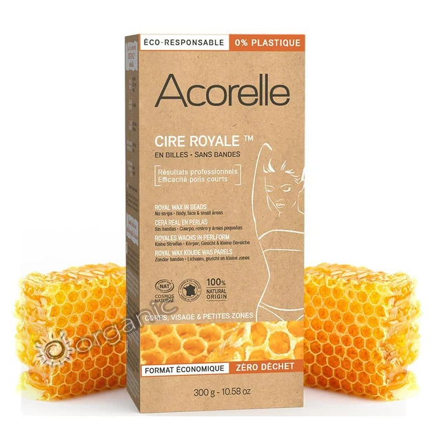 Cuentas de cera real Acorelle 100 % naturales 300 g para cuerpo y cara