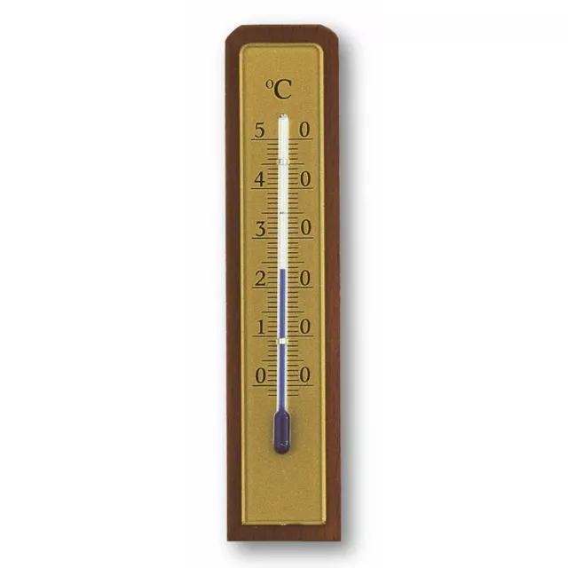 TFA 12.1009 Analoges Innenthermometer aus Nussbaum -PL- Klimakurt