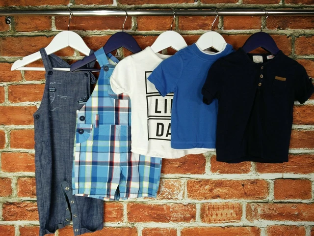 Baby Boy Bundle Age 6-9 Months Zara Next Blue Zoo Top T-Shirt Dungarees Set 74Cm