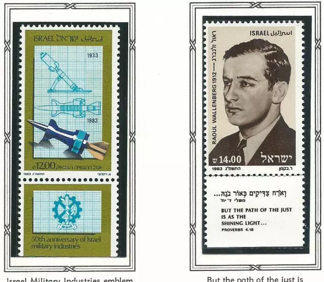 1983 Military Industries & Raoul Wallenberg  all with Tabs  MUH/MNH  as Issued