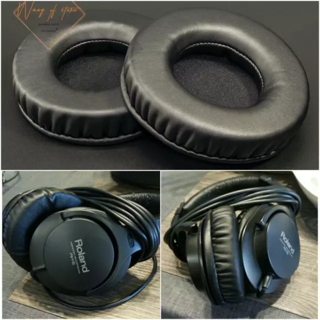 Thick Soft Leather Ear Pads Foam Cushion EarMuff For Roland RH-5 RH 5 Headphone