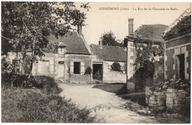 CPA 60 - GIRAUMONT (Oise) - La Rue de la Chaussée-de-Nesles - Ed. Bourson