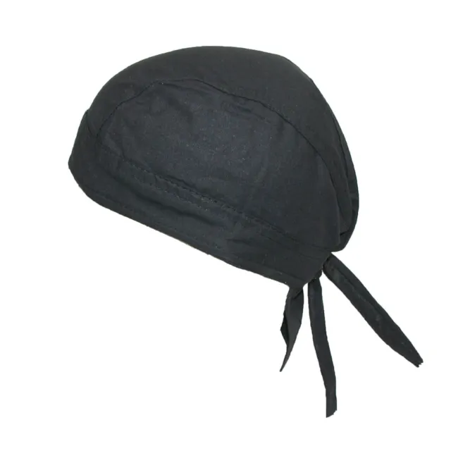 New CTM Cotton Solid Unlined Biker Do Rag Cap