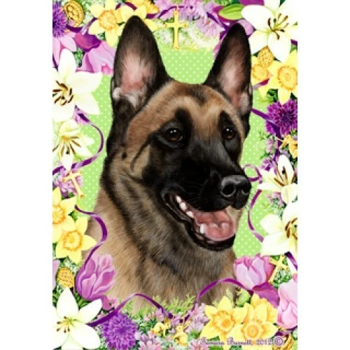 Easter House Flag - Belgian Malinois 33251