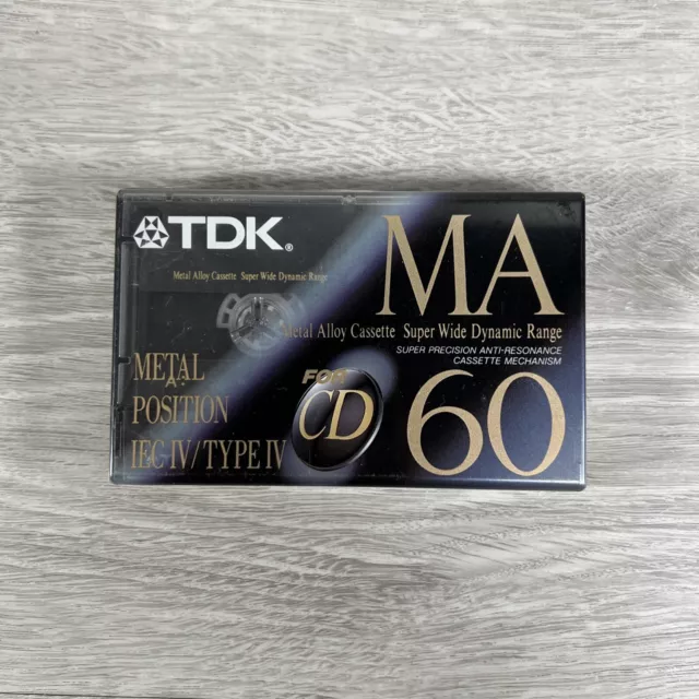 TDK MA-60ET Metalllegierung Kassette Super Dynamic Range 60 Metallposition brandneu