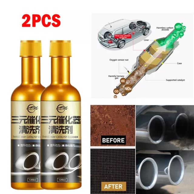 3pcs Car Vehicle Engine Catalytic Converter Cleaner Deep Cleaning