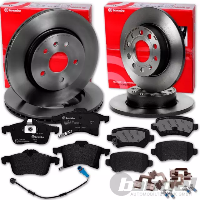 brembo BREMSSCHEIBEN + BELÄGE VORNE + HINTEN passend für OPEL ASTRA H + ZAFIRA B