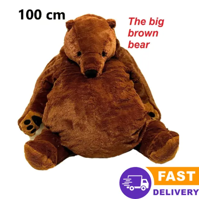 GIANT SIMULATION DJUNGELSKOG Bear Toy Brown Teddy Bear Stuffed Animal Toys  100CM £54.99 - PicClick UK