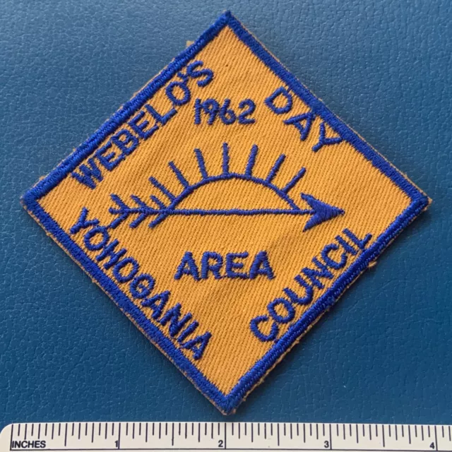 Vintage 1962 YOHOGANIA AREA COUNCIL Cub Scout Webelo's Day PATCH Arrow of Light