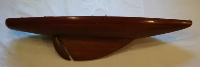 Vintage 35” Wooden Wood Sailboat Yacht Hull Rudder Parts
