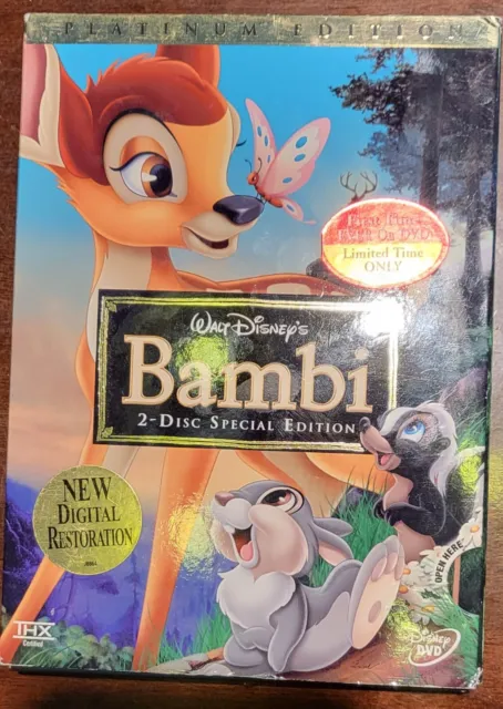 Walt Disney platinum edition Bambi 2 disc special edition DVD 2005 SEALED NEW!