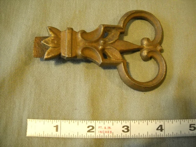 Antique Vintage Drapery Curtain Rod Finial 1920S? Victorian Gothic Steampunk Key