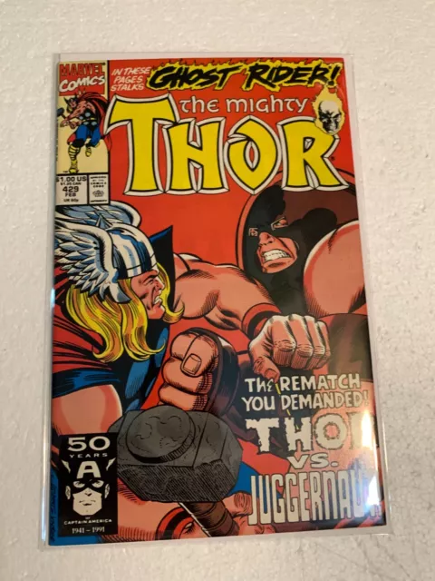 Mighty Thor #429 NM February 1991 Marvel Comic Book Thor 129 Homage Cover