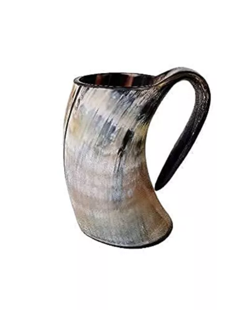 Drinking Horn Mug Beer Tankard Original Medieval Cup for Mead Ale and Beer.