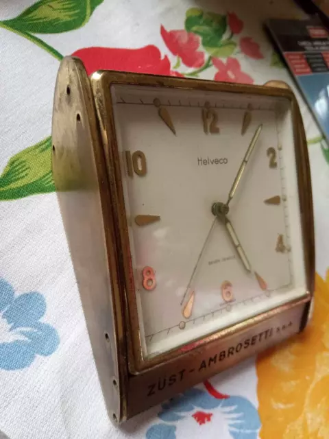 orologio Helveco meccanico da tavolo zust ambrosetti funzionante