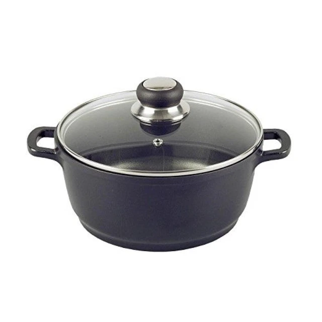 (TG. 20 cm) Krüger Karl, Pentola in Alluminio pressofuso Delta con Coperchio in