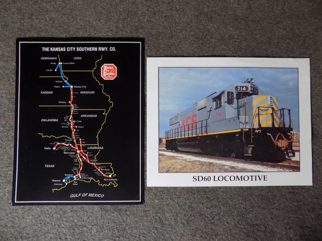 KANSAS CITY SOUTHERN Railway System Map KCS SD7 Photo $9.99 - PicClick