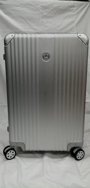 Mercedes Benz Suitcase Carry Bag 65L Aluminum Silver Rare novelty Japan Rare
