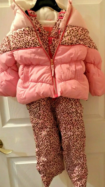 NWT NEW Wippette Girls Toddlers Pink Snow Bib & Jacket Pants Snowsuit Set 2T