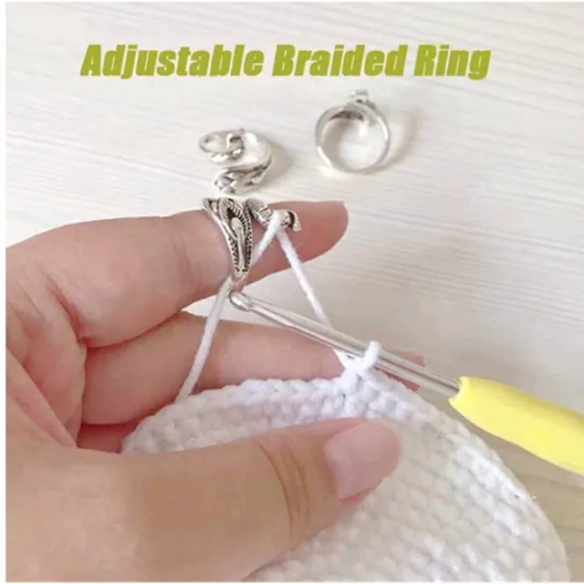 1X Adjustable Knitting Loop Crochet Loop Knitting Ring Crochet Loop Accessor'mj