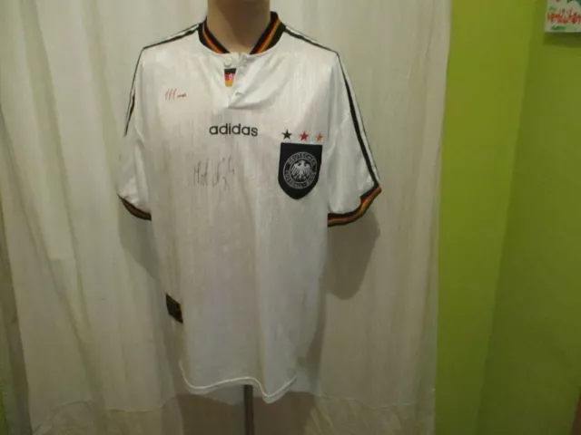 Deutschland "DFB" Adidas Europameisterschaft Sieger Trikot 1996 + Signiert Gr.XL