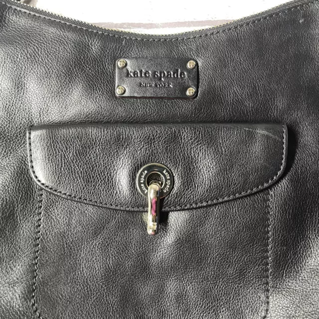 KATE SPADE SERENA Black Pebble Leather Crossbody Bag Purse $50.00 ...