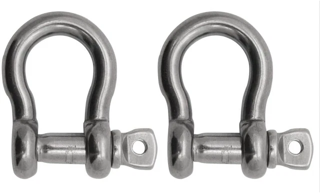 3006.8336.2 Boattector Stainless Steel Anchor Shackle - 1", 2-Pack