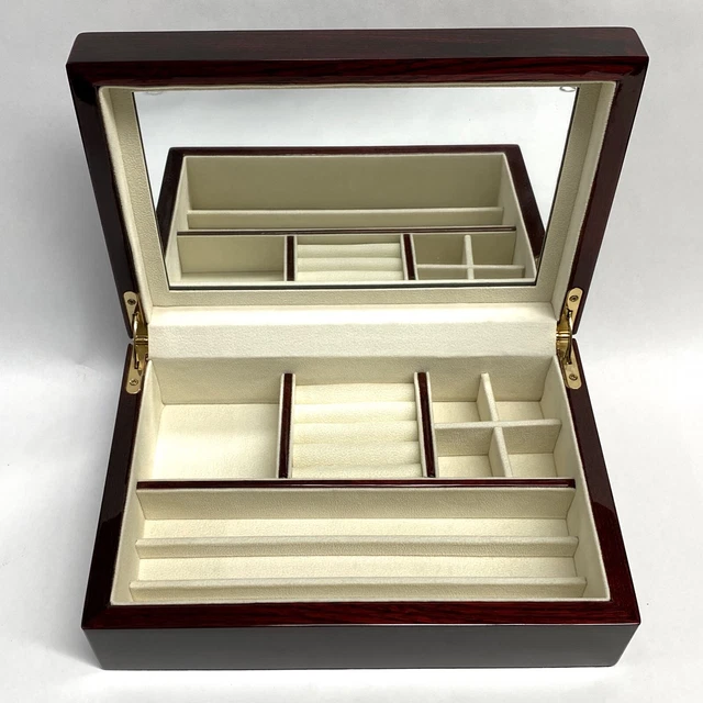 Luxury Jewelry Box by Towle • High Gloss Piano Finish and Inside Mirror