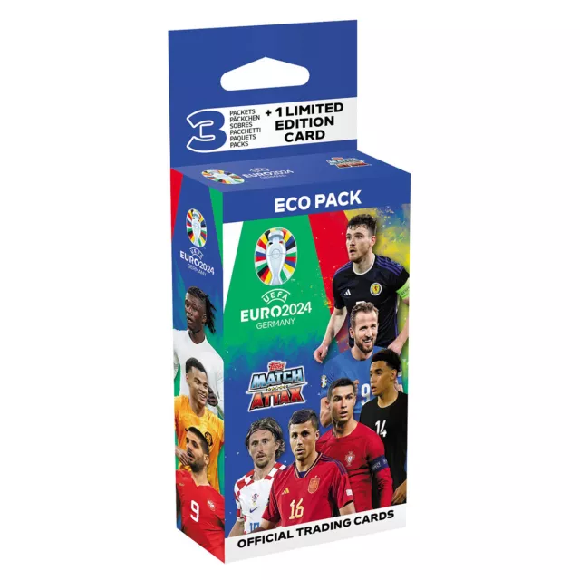 Euro 2024 Match Attax Éco Paquet Topps Carte de Collection