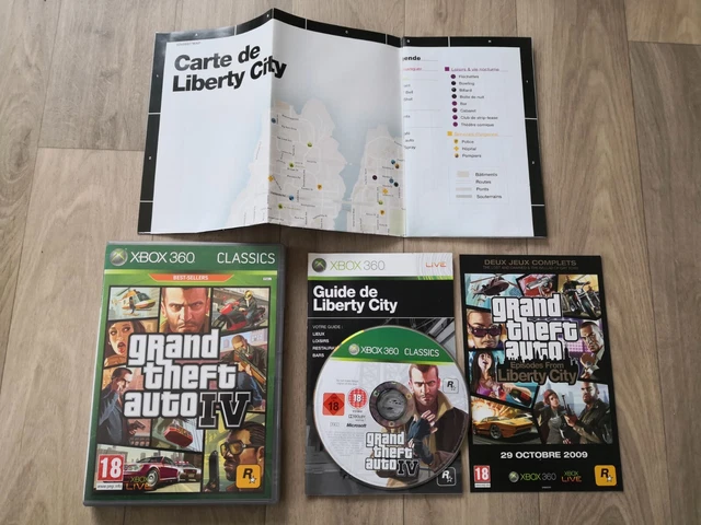 Jeu Xbox 360 Gta Iv Grand Theft Auto 4 Complet Avec Notice & Carte Fra Rockstars