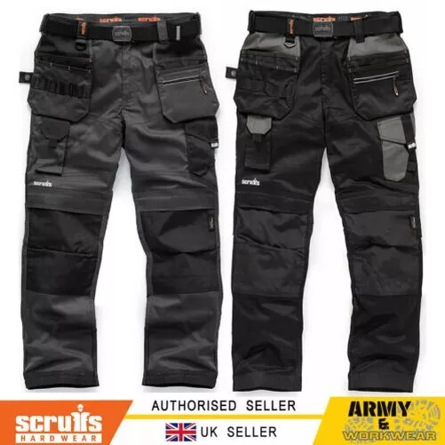 Scruffs Pro Flex Étui Pantalon Hommes Souple Cintré Résistant - Ceinture