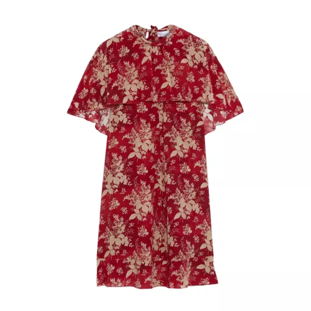 RED Valentino - Cape Effect Floral Mini Dress