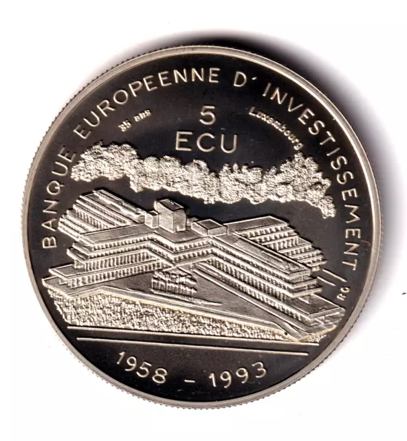 LUXEMBURGO 5 ecu 1993 S/C 35 aniv. BANCO EUROPEO DE INVERSIONES - ENRIQUE VII