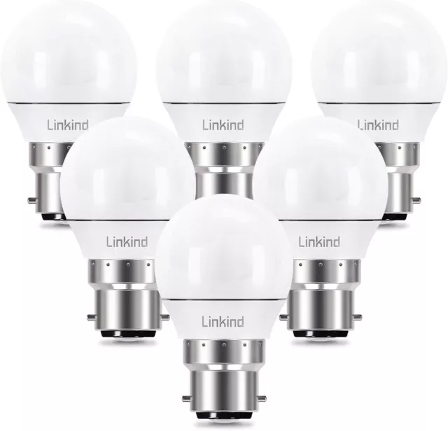 Linkind Lampadina LED dimmerabile 4,2 W B22, Luce palla da golf equivalente 40 W P45 (G4