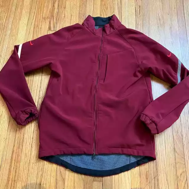 Nike Jacket Womens Medium Coat Sphere Drop Back Tech Full Zip Marion Red