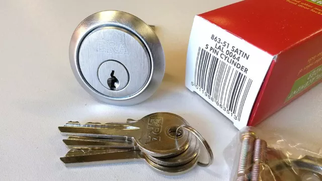 Replacement Rim Cylinder Lock For ERA Yale & Timber Door Locks Satin 863-51