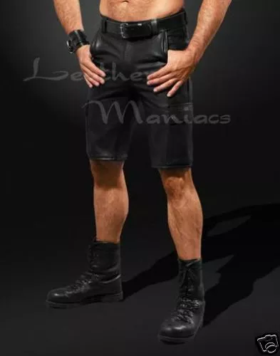 Pantaloncini Corti IN Pelle Pantaloni Cargo Bdu Bermuda Shorts