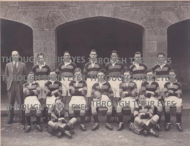 Large original photo Royal School Dungannon Rugby XV 1935 -1936 Northern Ireland