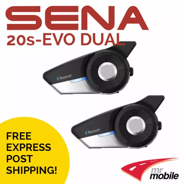 Sena 20S EVO 20S-EVO-11D Dual Motorcycle Bluetooth Communication Helmet Intercom