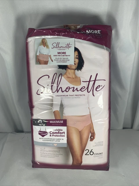Ropa interior para mujer Depend silueta incontinencia y posparto máximo (26 quilates) pequeña