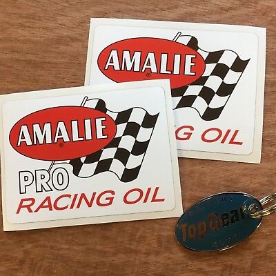 AMALIE Pro Racing Olio Classico Vintage con Adesivi Decalcomanie 4" (100 mm) 2 OFF