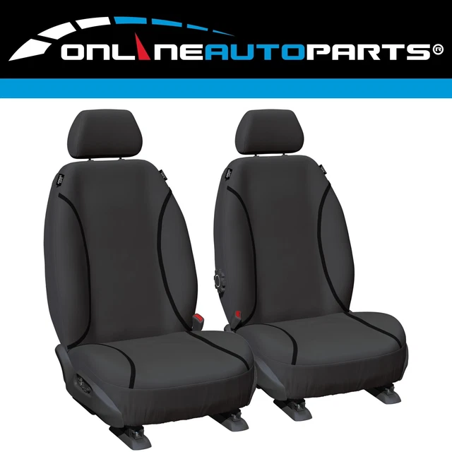 FRONT TAILOR MADE Grey Canvas Bucket Car Seat Covers for Triton MN 12/