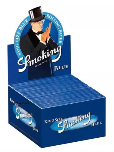 2 Boxen Smoking BLUE 50 Heftchen x 33 Blättchen King Size Papers Blau Slim