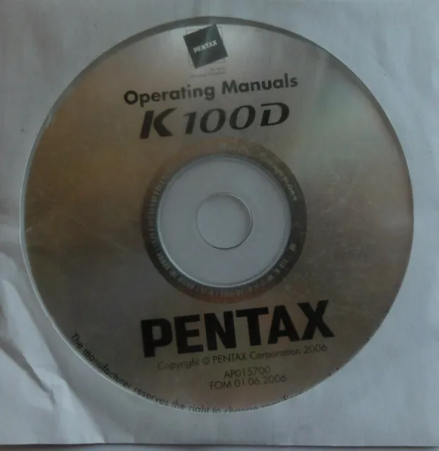 Pentax K100D  Operating Manuals CD Anleitung
